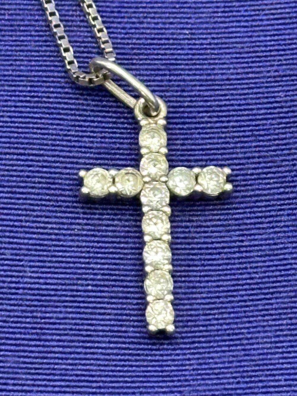 Heng Ngai Diamond Sterling Silver Cross